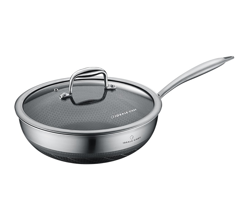 MIX SUS316 3Ply Deep Frypan with Glass Lid (IC90128W)